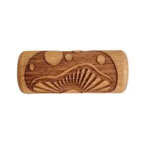 houten roller paddenstoel klei