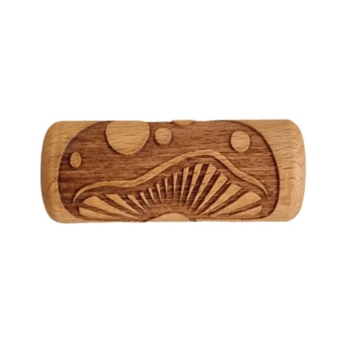 houten roller paddenstoel klei