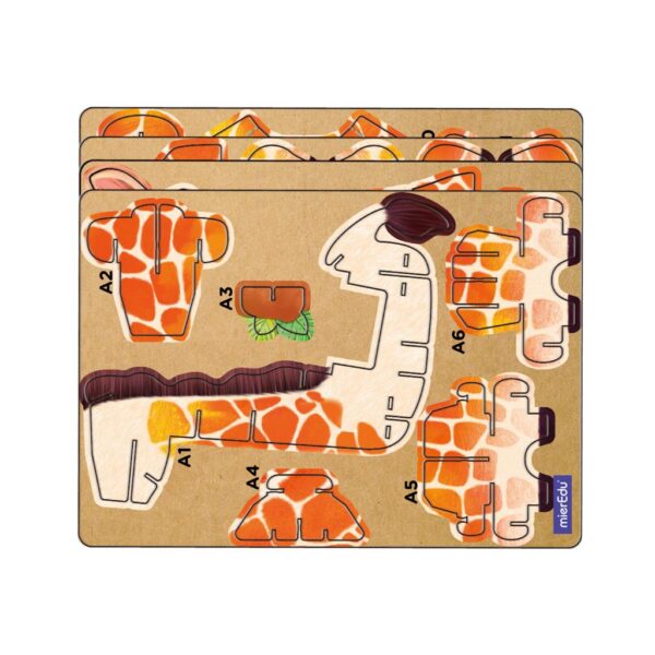 giraf3 MierEdu – 3D Puzzel Build & Sound – giraf bouwpakket