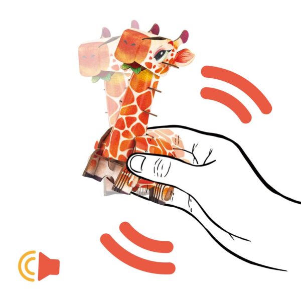 giraf5 MierEdu – 3D Puzzel Build & Sound – giraf bouwpakket