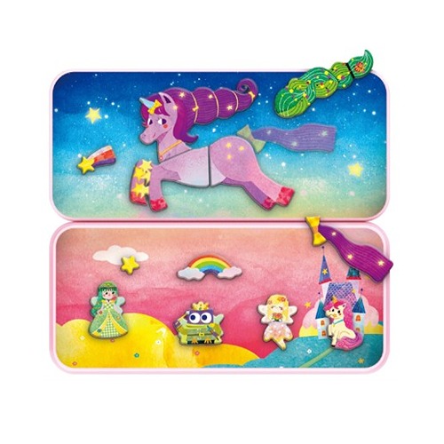 Mieredu Magnetische Puzzeldoos Eenhoorn – Creatief Speelplezier voor Onderweg & Thuis