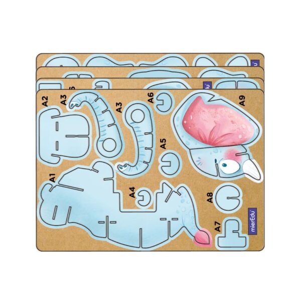 olifant4 MierEdu – 3D Puzzel Build & Sound – olifant bouwpakket