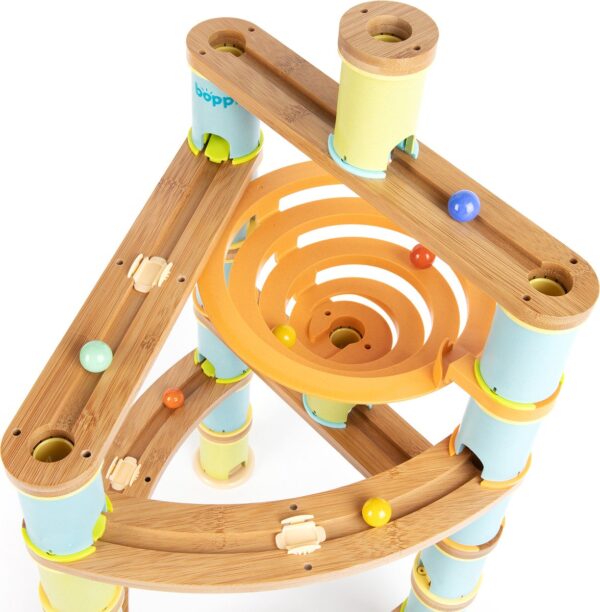 Boppi knikkerbaan detailfoto rails en richtingsadapters