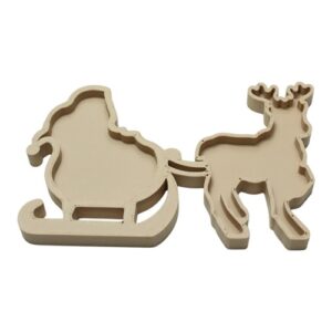 Kids Kabinet mini steker kerstman met arrenslee op dakje