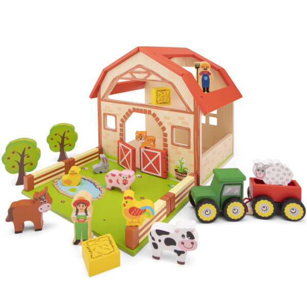 Houten boerderij set van New Classic Toys – complete speelset