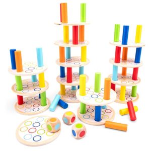 new-classic-toys-houten-toren-balans-spel-voorkant New Classic Toys houten toren balans spel opgebouwd