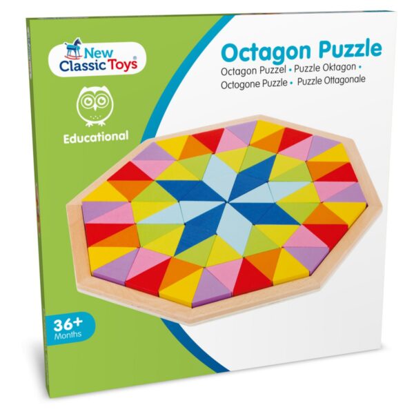 new-classic-toys-octagon-vormenpuzzel-hout. Houten geometrische vormenpuzzel octagon – New Classic Toys