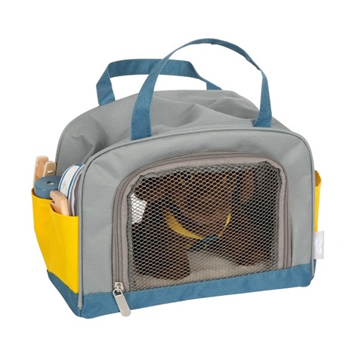 small-foot-hondenknuffel-in-reistas-speellab Small Foot hond in transporttas met kussen