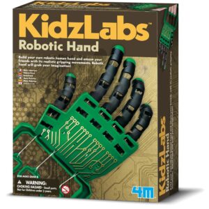 Zelf een robotarm bouwen met de 4M KidzLabs Robotic Hand bouwset