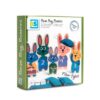 Balwerpen Bunnies van BS Toys met houten konijnen en pittenzakjes voor kinderen
