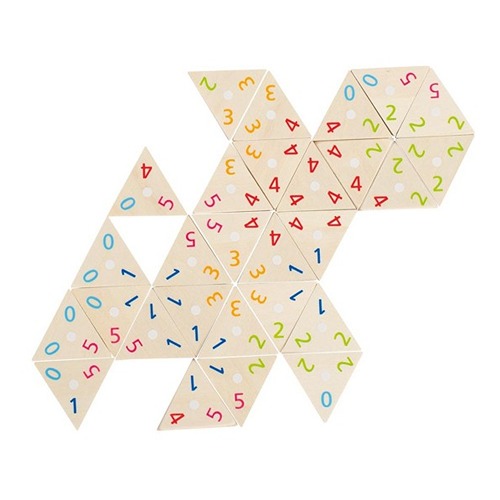 Driehoekige dominostenen van Goki Tri Domino educatief spel