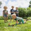 Kinderen spelen Balwerpen Bunnies werpspel met zachte pittenzakjes