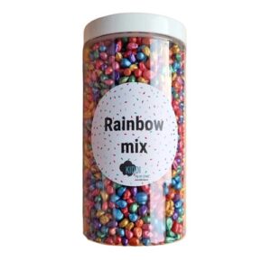 kiddi-rainbowmix-400-gram-speelbak.jpg Rainbow maïs mix in PET pot – Kiddi sensorisch materiaal