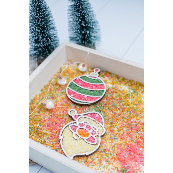 Decoratieve houten vultray Kerstman voor kerstthema