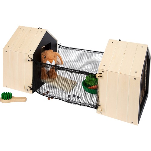 small-foot-konijnenhok-met-ren-houten-speelgoed Houten konijnenhok met ren van Small Foot bij Het Speellab