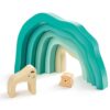 Arctic Polar Bear Stacking Blocks speelset met ijsberen en gebogen stapelblokken
