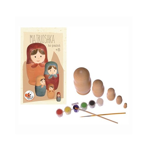 Egmont Toys houten matroesjka knutselpakket om zelf poppen te verven
