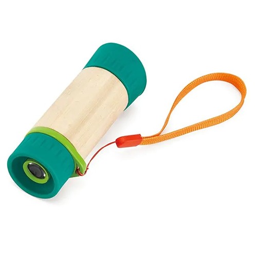 Bamboe Hape telescoop met 8x vergroting om de natuur te ontdekken voor kinderen
