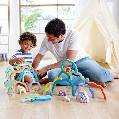 Set Hape Nature Scene Blocks voor fantasiespel en open-end play bij het speellab