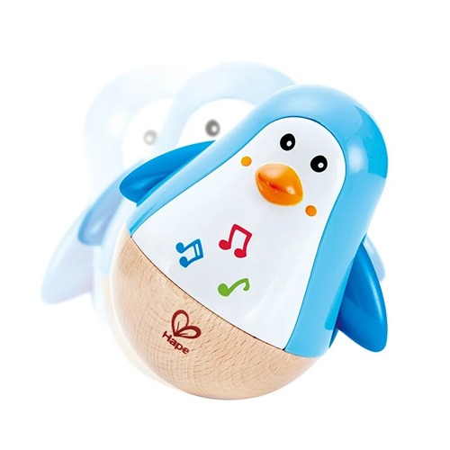 hape-penguin-musical-wobbler-educatief Hape Penguin Musical Wobbler muzikaal wiebelpoppetje voor baby’s bij het speellab