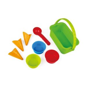 Hape zandspel ijsset voor ijsjes maken – stevig strandspeelgoed voor peuters en kleuters het speellab