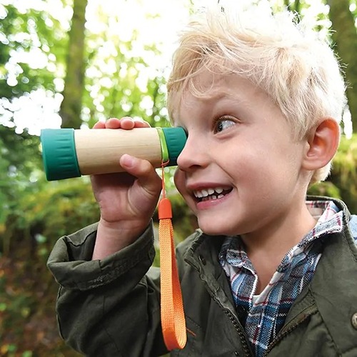 Hape verstelbare bamboe telescoop voor kinderen met 8x vergroting van Het Speellab
