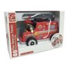Hape Houten brandweerauto voor kinderen met verstelbare ladder en realistische details.