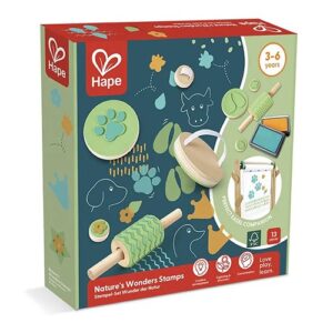 Houten natuur stempelset van Hape verkrijgbaar bij Het Speellab