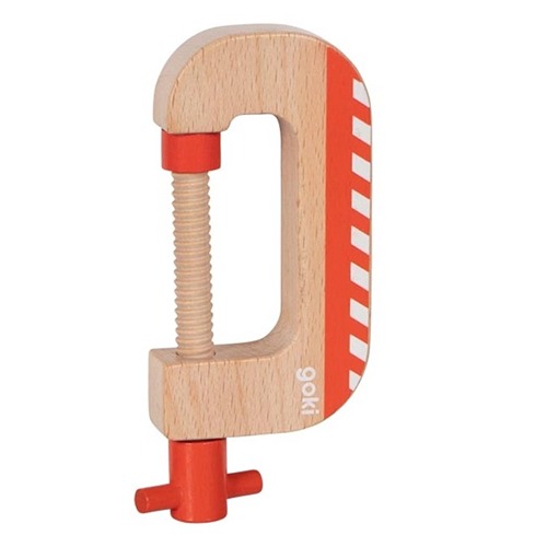 Educatief houten gereedschap van Goki – schroefklem voor bouwspel
