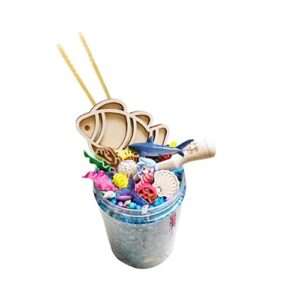 Sensoryfun-pourandplay-sensorisch-openeinde-oceaan Pot PourandPlay met inhoud zichtbaar in pot verkrijgbaar bij Het Speellab