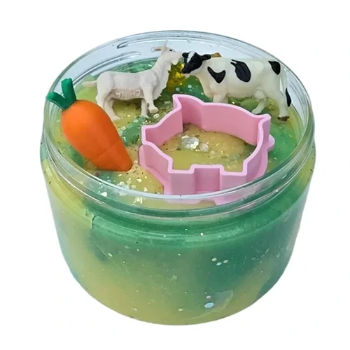 Sensoryfun-sensorydough-boerderij-hetspeellab Pot sensorydough boerderij van zijkant verkrijgbaar bij Het Speellab