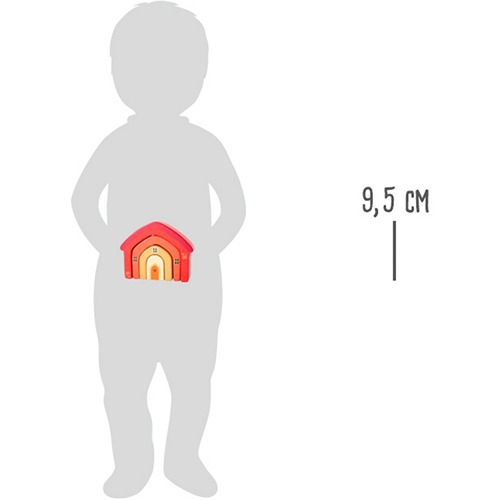 small-foot-wooden-building-blocks-house-peuter Small Foot Wooden Building Blocks House kleurrijke houten bouwstenen voor peuters en kleuters