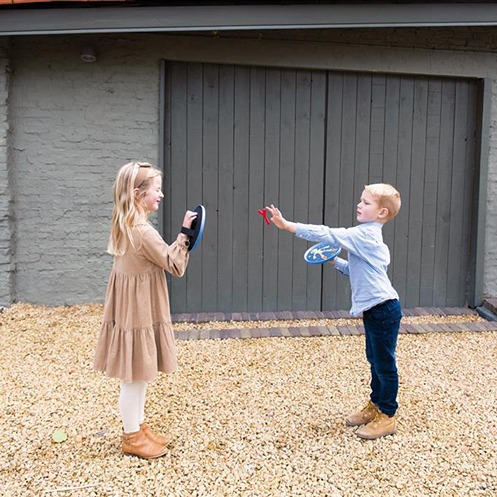 Actief speelgoed kinderen Scratch Hand-Disker Robot met 2 kinderen