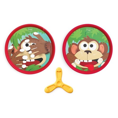 Magnetisch werpspel voor 2 spelers van Scratch met Funny Monkey design