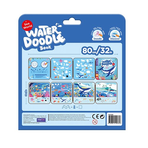 Paginas MierEdu water doodle boek onderwaterwereld met zeedieren