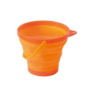 Eduplay-opvouwbare-emmer- strandspeelgoed-kamperen Eduplay oranje emmer uitgevouwen met schenktuit