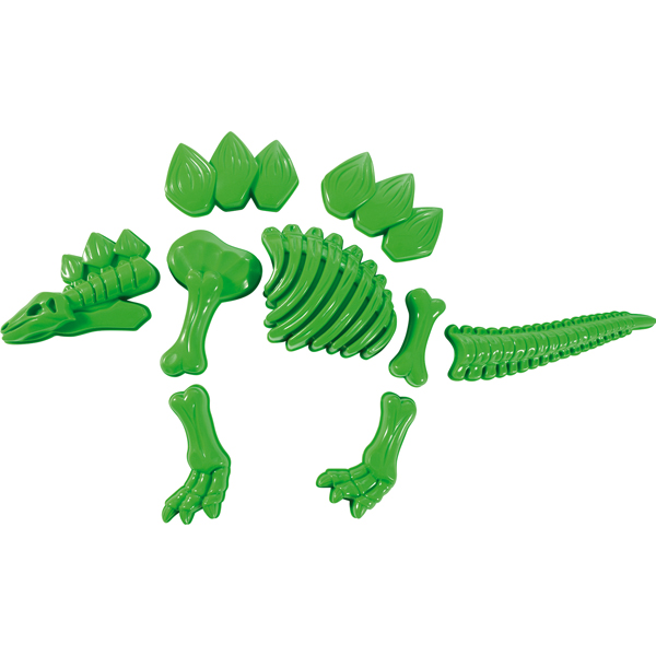 Sand-moulds-Stegosaurus-Eduplay-zandvorm-strandspeelgoed Eduplay groene stegosaurus 10 delige zandvormen set