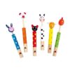 Small-foot-houten-fluit-fonologisch-muziek 6 houten dierenfluiten voor kinderen – koe, haan, ezel en meer