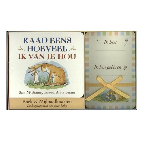Raad eens hoeveel ik van je hou boek met mijlpaalkaarten
