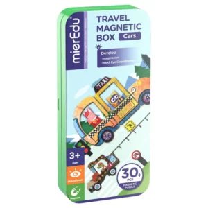 Mieredu-magnetisch-vakantie-openeinde MierEdu Magnetische Puzzeldoos Voertuigen – Creatief Speelgoed voor Onderweg & Thuis